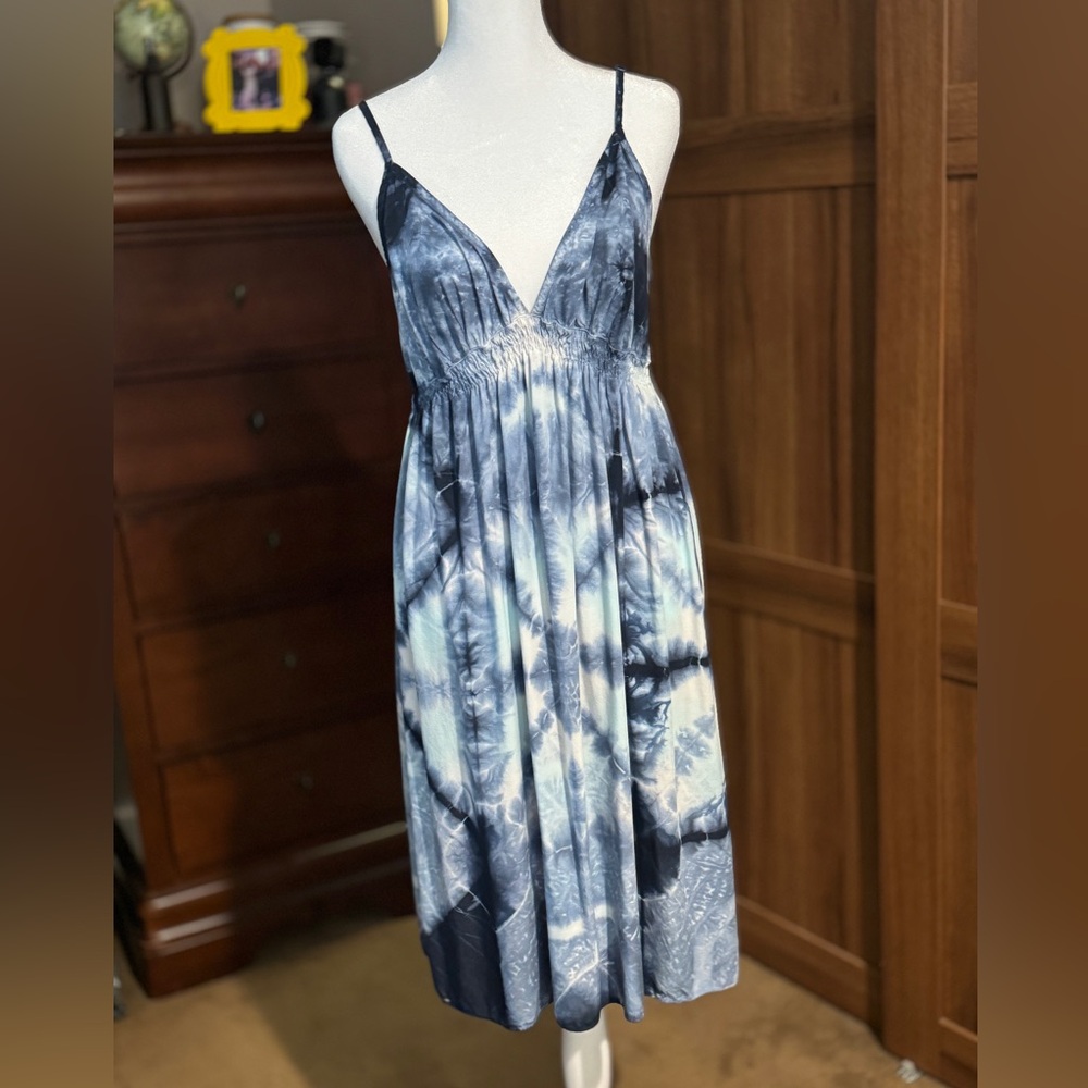 Blue Tie Dye Sundress Size Large Lucky Brand